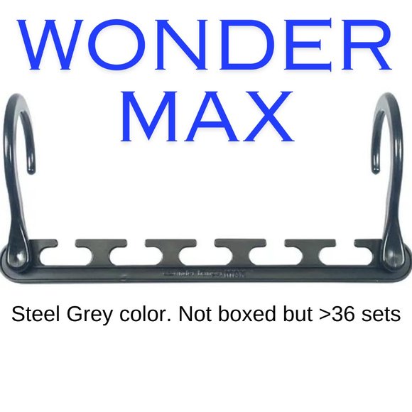 Wonder Max Hangers Steel Grey Color -  No Box - MORE THAN 36 SETS included - Picture 1 of 4
